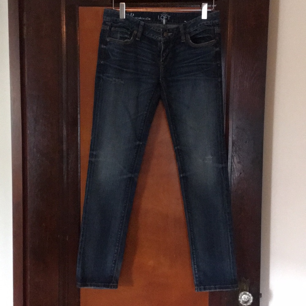 Loft skinny denim distressed